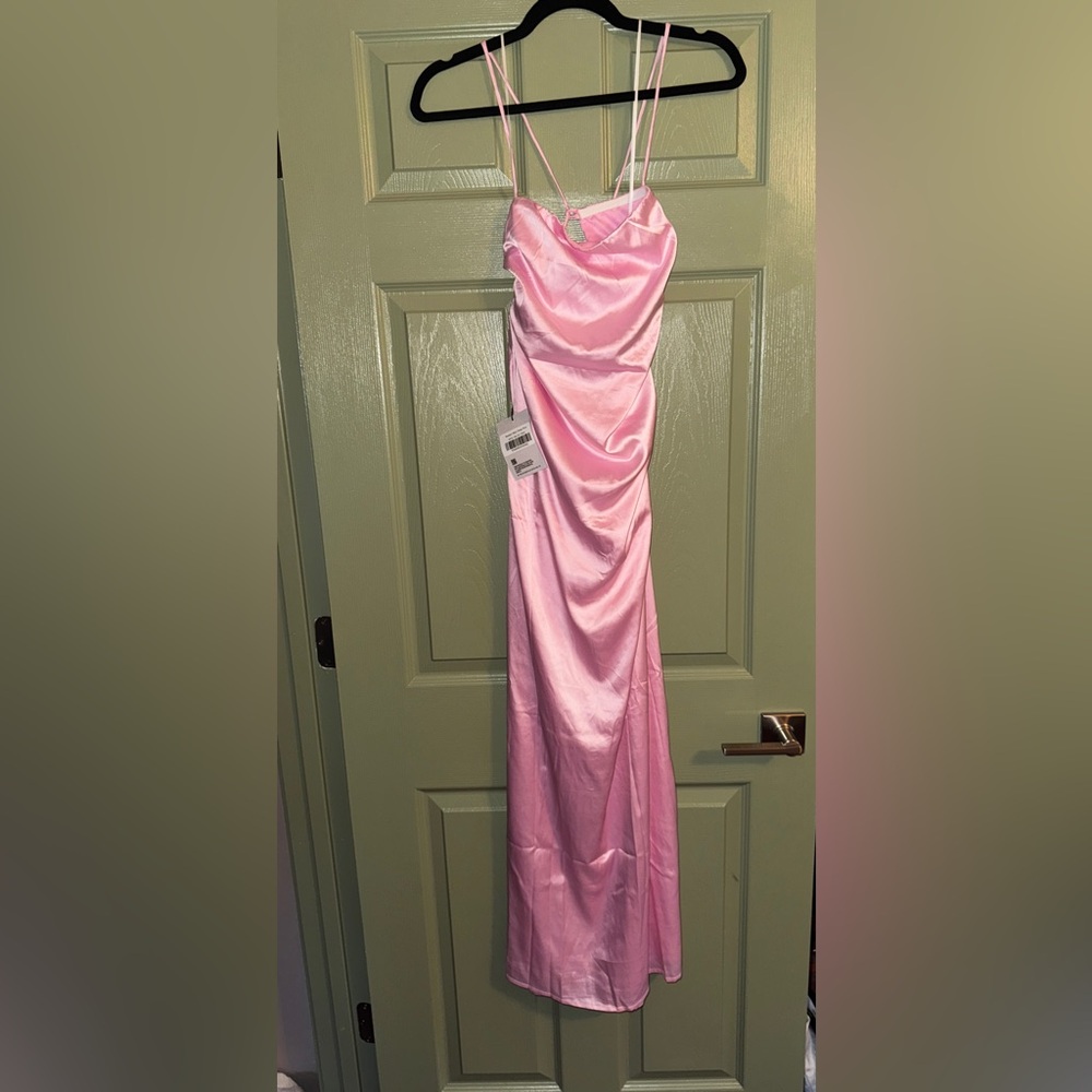 Roselyn Maxi Elegant Pink Satin Gown